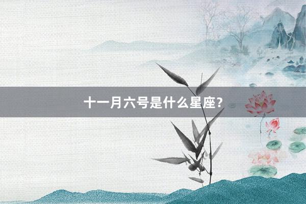十一月六号是什么星座？